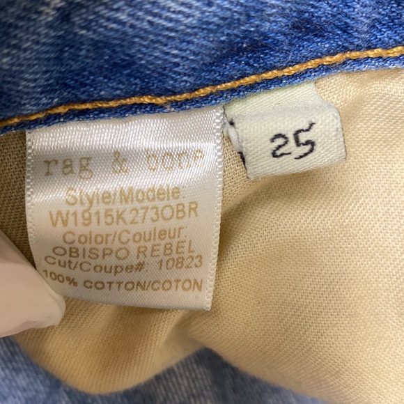 Rag & Bone | Distressed Denim Shorts in Obispo Rebel - Picture 10 of 10